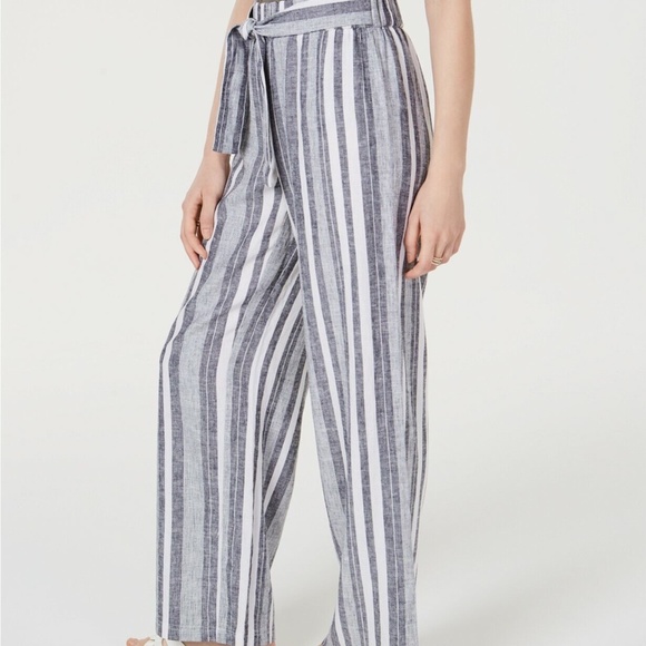 INC International Concepts Women's Tie Waist Linen-Blend Wide-Leg Pants Plus 3X - Picture 4 of 6